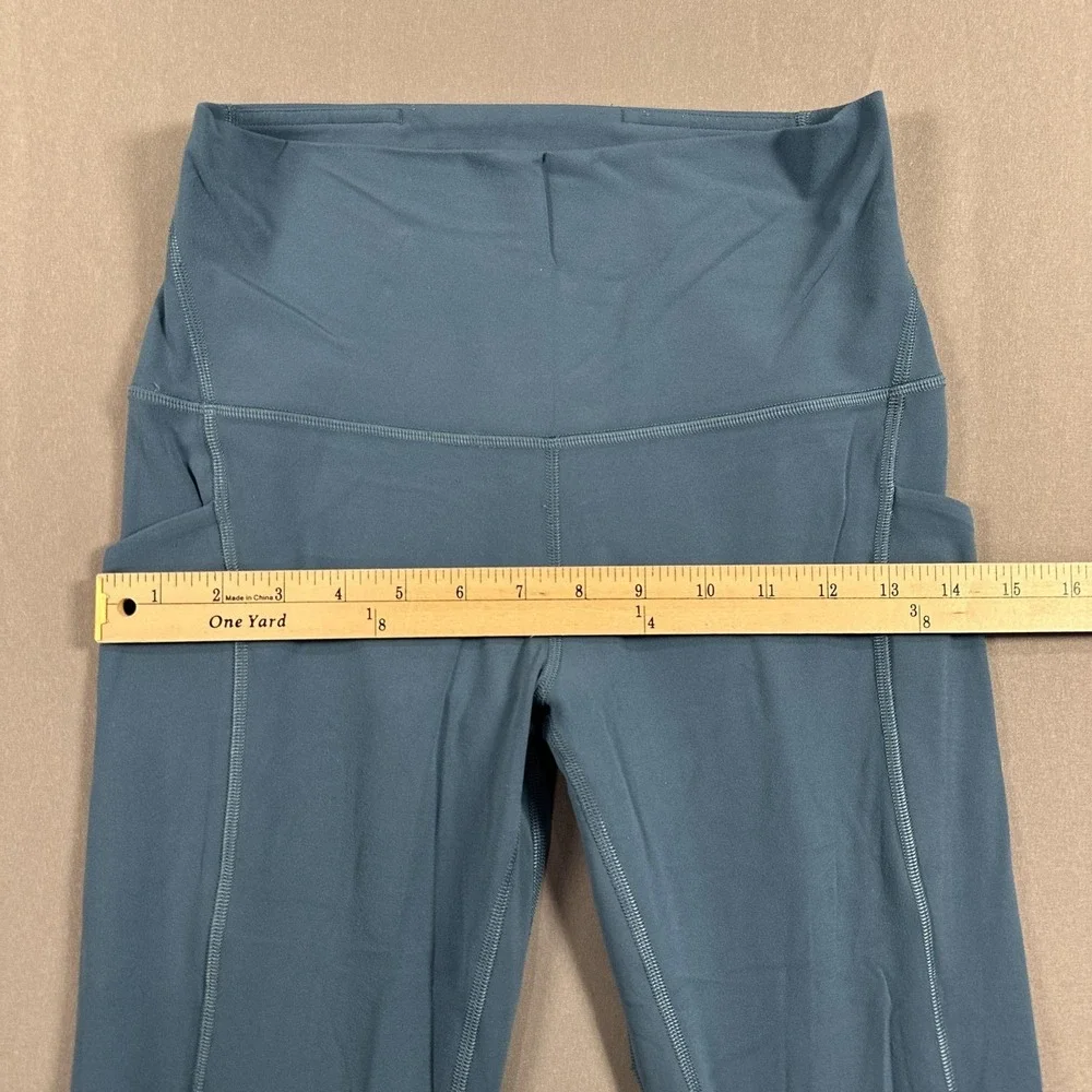 Lululemon Leggings Womens 6 Blue High Rise Ankle Pockets Yoga Athletic Gym